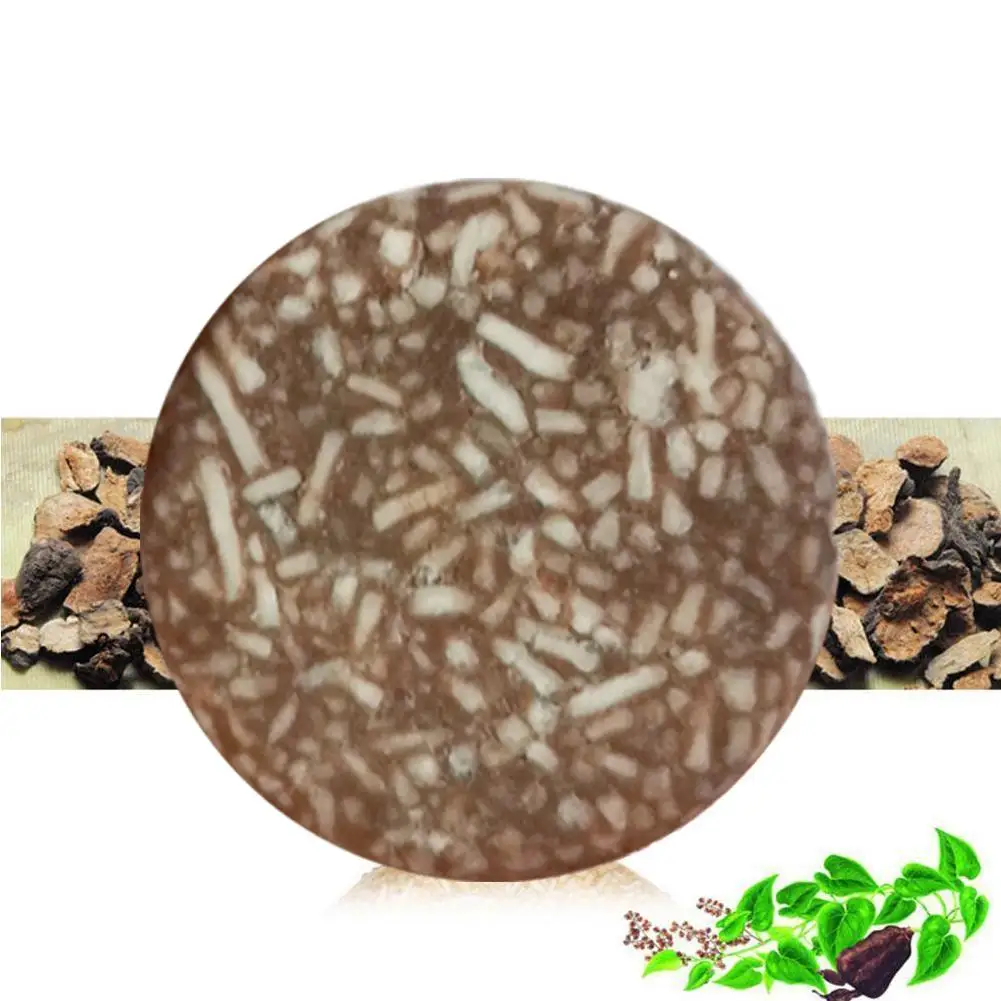 Polygonum Multiflorum Darkening Shampoo Bar Natural Organic Pressed Soap for Gray Hair Reverse Effective Hair Care Treatment