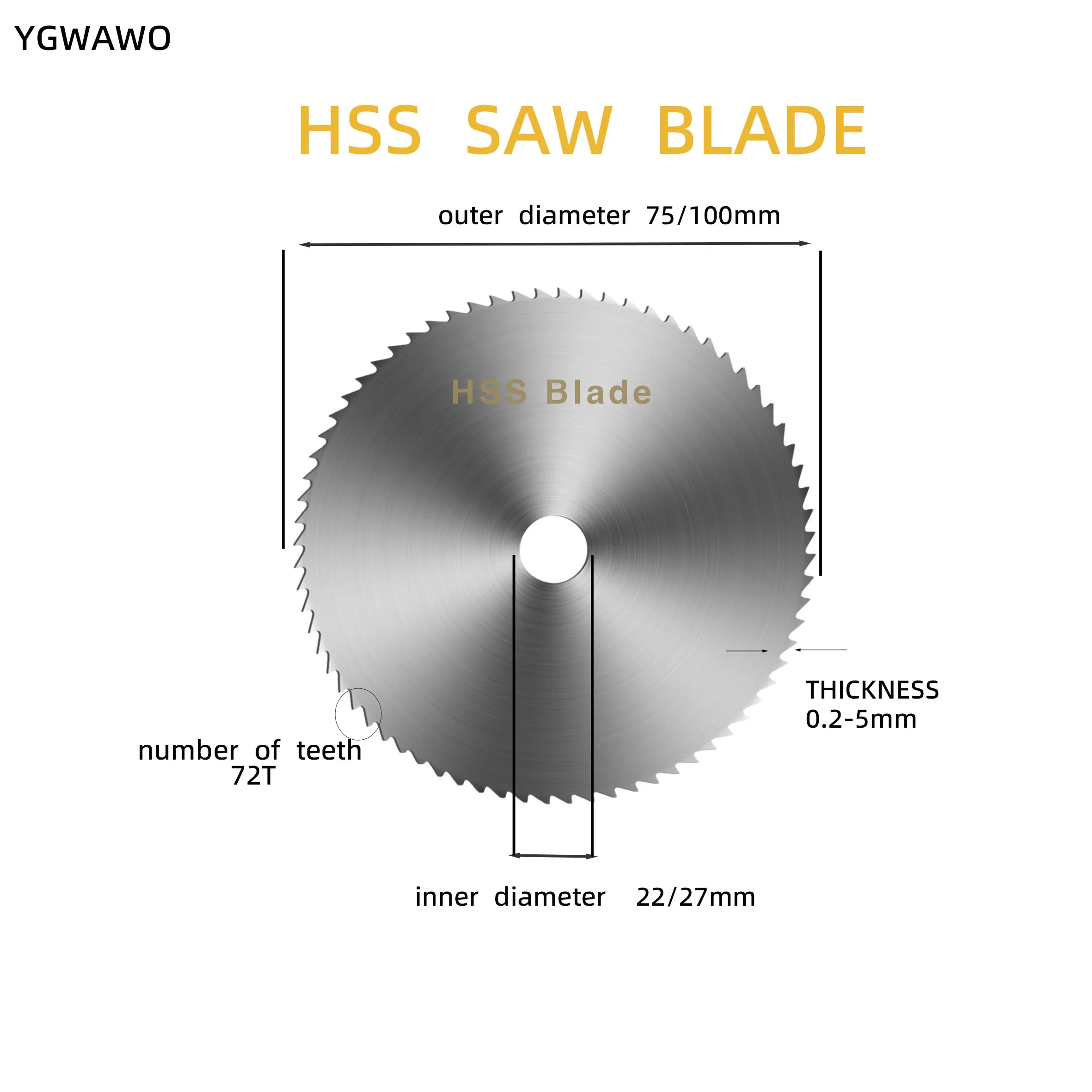 75/80/100mm 3pcs HSS Circular Saw Blade Disc Mini Small MillingCutter Wood Plastic Metal Tile Multipurpose Slitting & Slotting