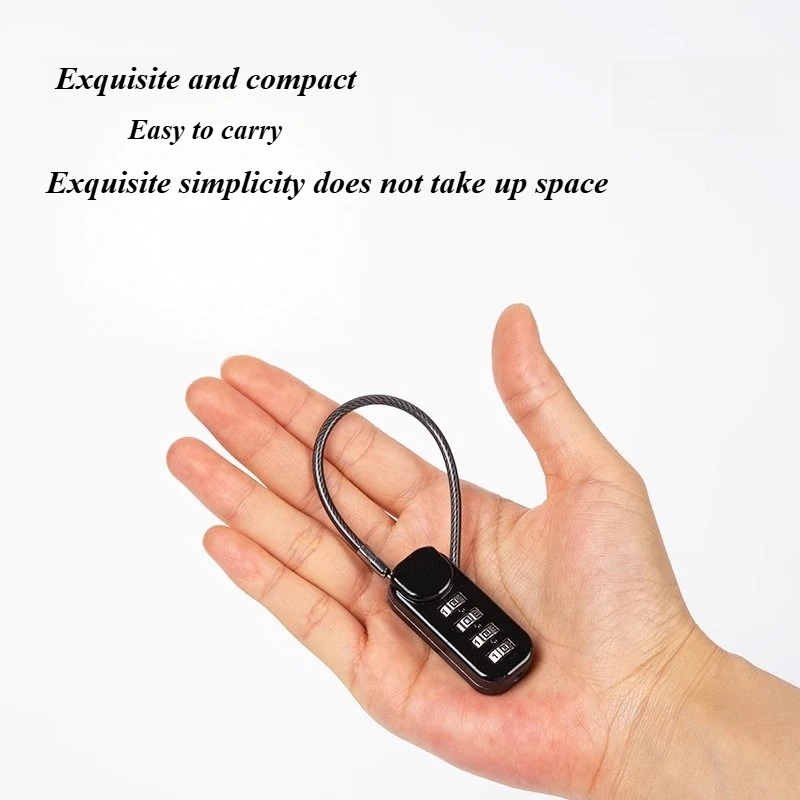 Spring Coil Tali Kawat Baja Kunci Kata Sandi Ransel Koper Tas Pena Gembok Mini Kunci Elektronik Pintar