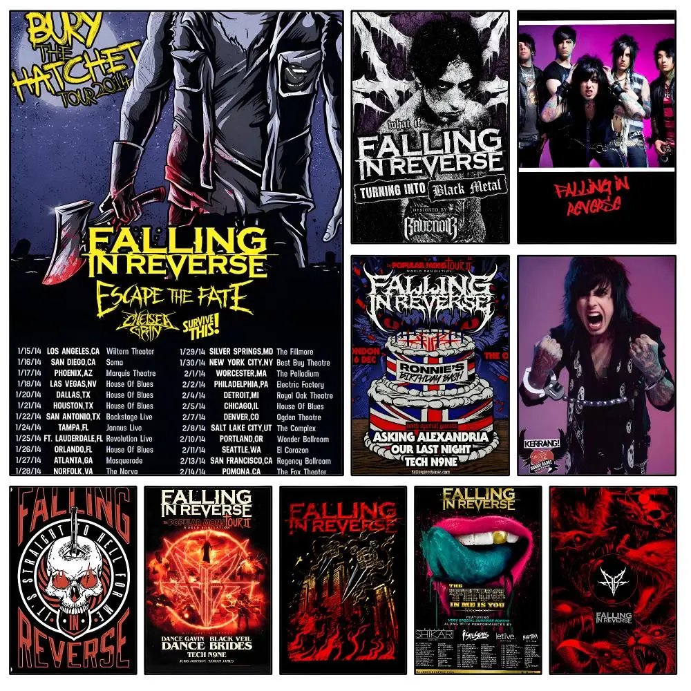 Band Falling in Reverse FIR Ronnie Radke Poster Waterproof HD Modern Peel And Stick Wall Decor Bedroom Living Room Dorm Office