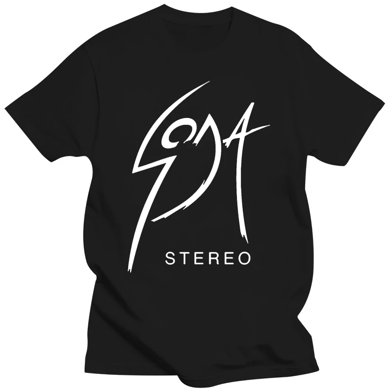 Soda Stereo Logo Black White Men'S T-Shirt S-2Xl B Wholesale Tee Shirt