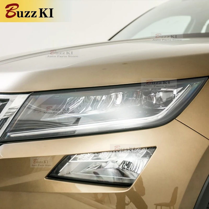 

Для Skoda Kodiaq 2017 2018 2019 2020 2021, защитная пленка для фар автомобиля, защита от царапин, дымчатый черный прозрачный автомобильный стикер из ТПУ