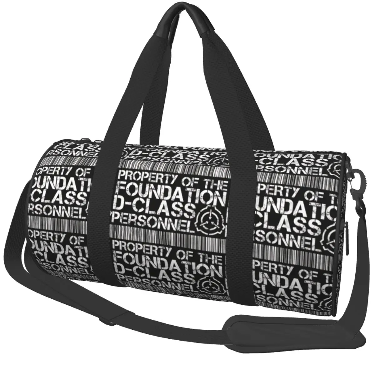 

D-Class Personnel White Stamp SCP Foundation Спортивная сумка выходного дня Спортивные сумки с обувью Дорожная сумка Ретро Сумка для фитнеса для пары