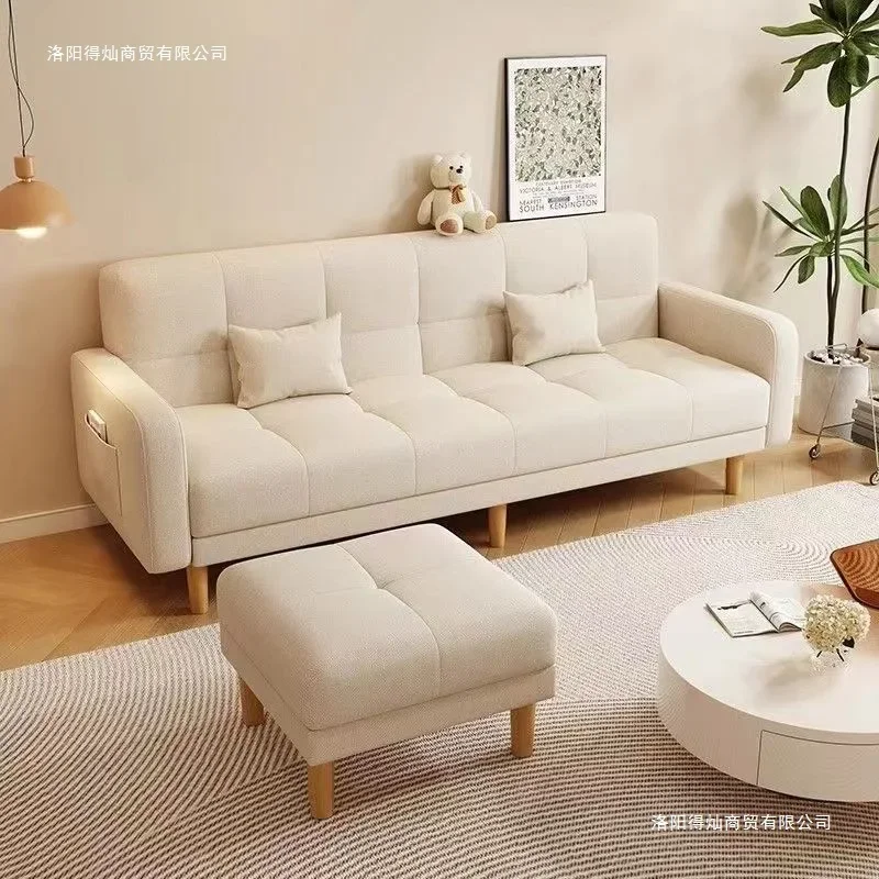 Simple modern foldable sofa bed multi-functional integrated dual-purpose living room bedroom simple rental house small apartment