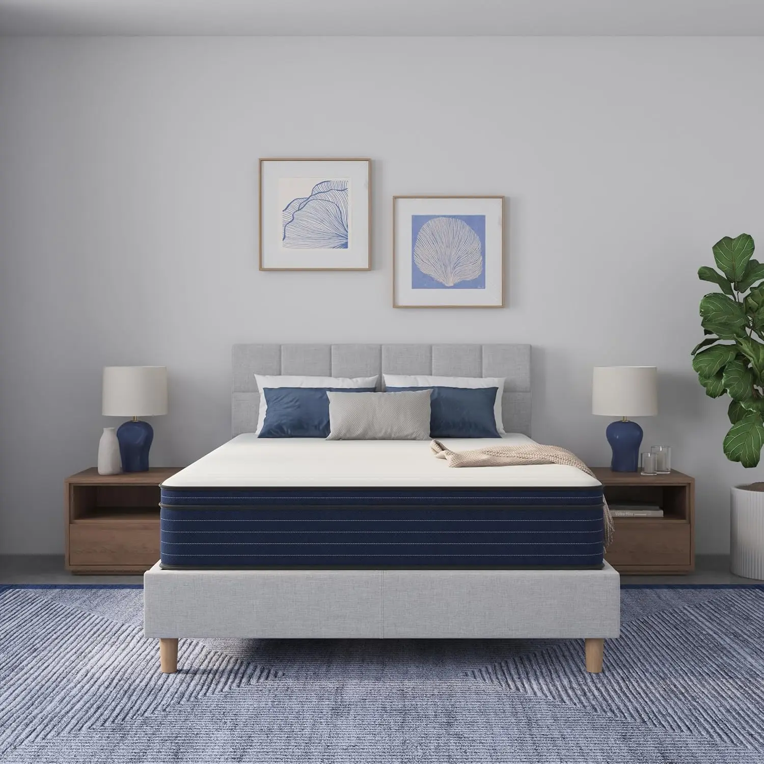 

Full Size, 12 Inch New Victoria Hybrid Cooling Gel Infused Pocket Spring and Memory Foam Mattress, Bed in a Box, CertiPU