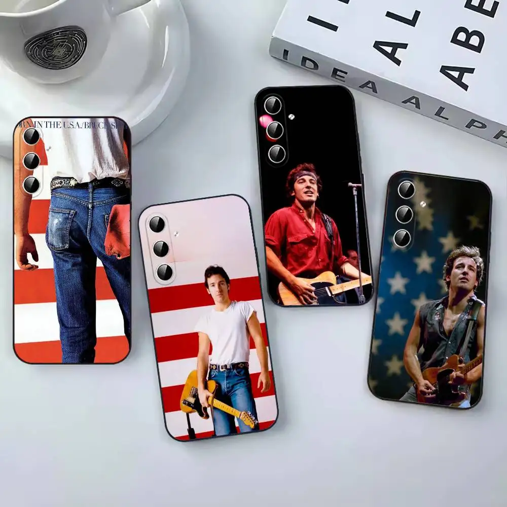 Singer Bruce Springsteen Cell  Phone Case For Samsung Galaxy A73,72,51,53,52,71,22,J7,8,9 Black fashion  coque Cover