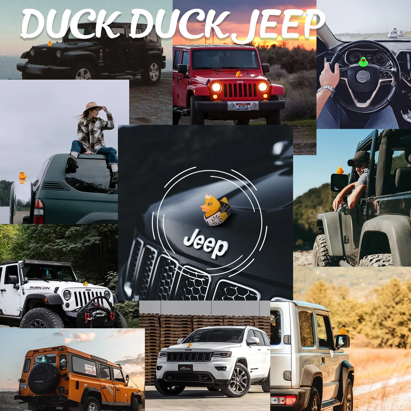 Rubber Duck in Bulk,Jeep Duck for Ducking,Assorted Rubber Duck Jeep Duck,Baby Shower Accessorie Gift,Float Duck Bath Toy for Kid