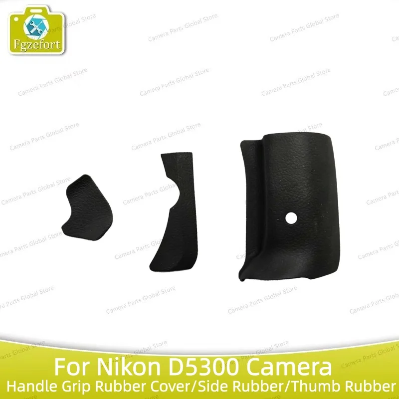

Новый оригинальный комплект из 3 предметов для ремонта Nikon D5300, резиновая крышка ручки передней ручки/боковая резина/резина для большого пальца
