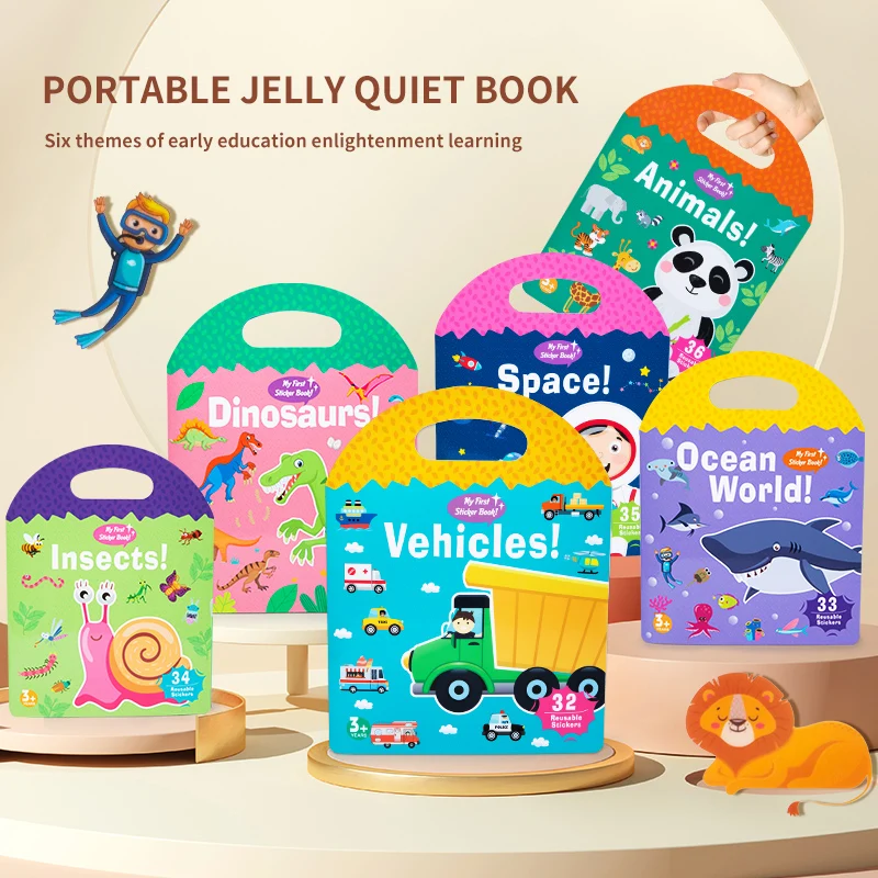 ​​Educational Sticker Activity Book, Focus Training Quiet Time Puzzle, Cognitive Learning Stickers for Children​