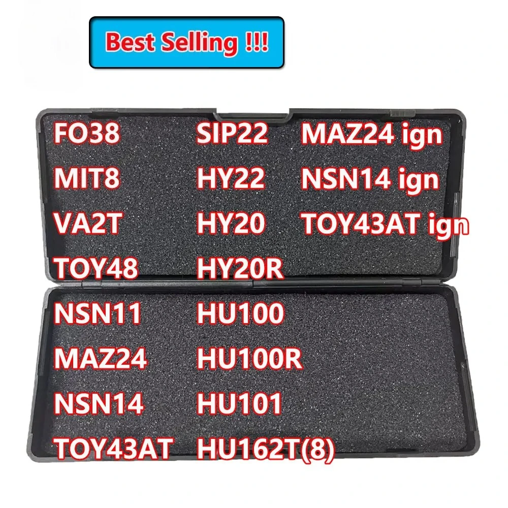 Lishi 2 in 1 Tool NSN11 NSN14 MAZ24 TOY43AT FO38 MIT8 HU66 HU92 HU100 HU101 HU100R HU162T(8) TOY48 SIP22 VA2T HY20 HY20R HY22
