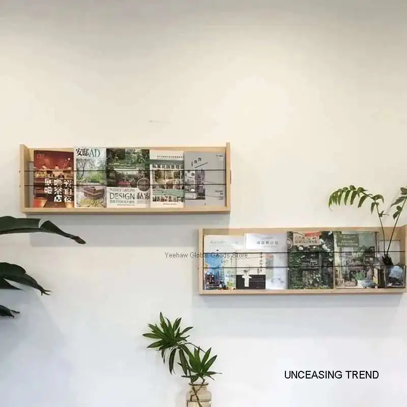 رفوف مجلة جدارية خشبية رفوف تخزين عرض خزانة الكتب الخزائن الجانبية Libreria Scaffale أثاث بسيط