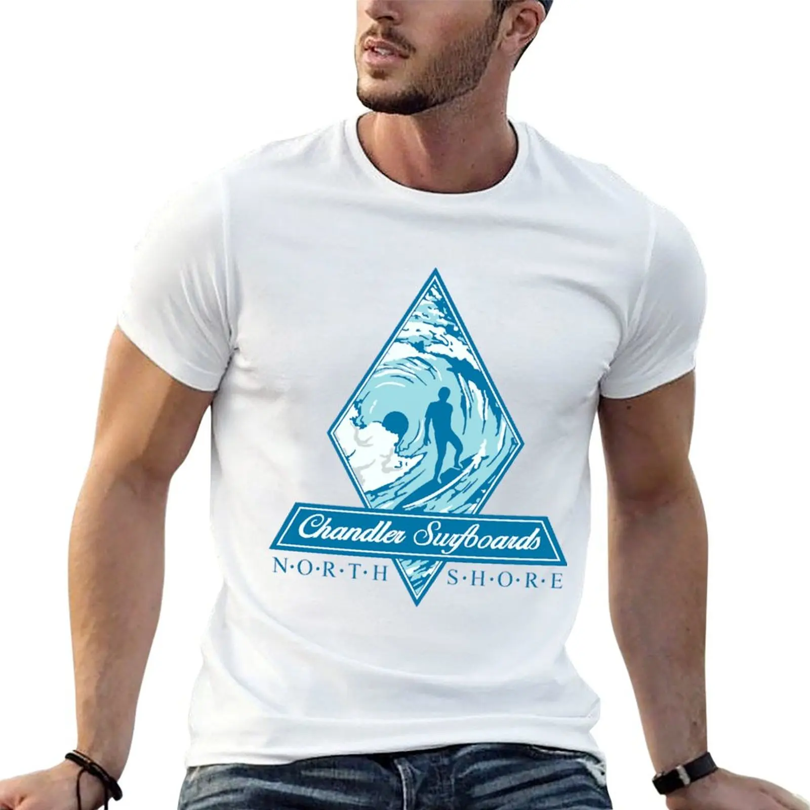 

funny Surfboards North high dark quality humor Shore man shirts Chandler shirt cotton T-Shirt t t