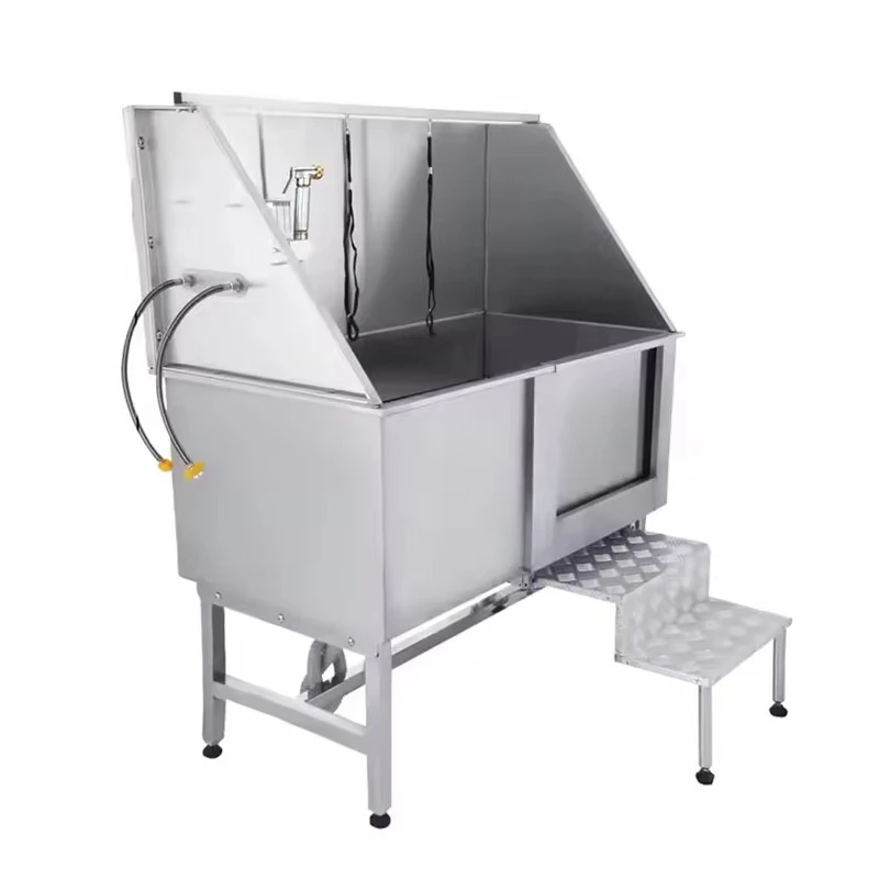 2026 Professional Stainless Steel Dog Bathing Station with Ramp for Large Medium Small Pets Grooming for Pet Supplies