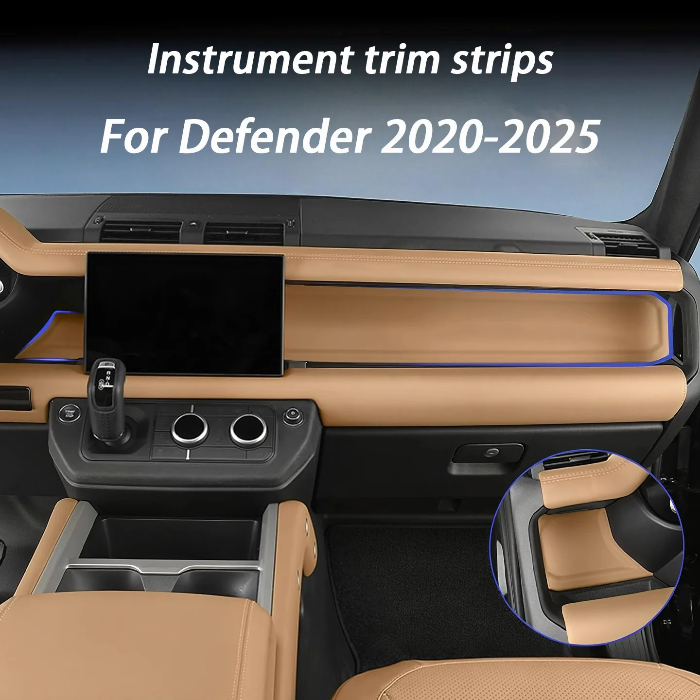 

For Land Rover Defender 90 110 130 2020-2025 Car Original Color Instrument Trim Strips Panel Interior Modification Accessories