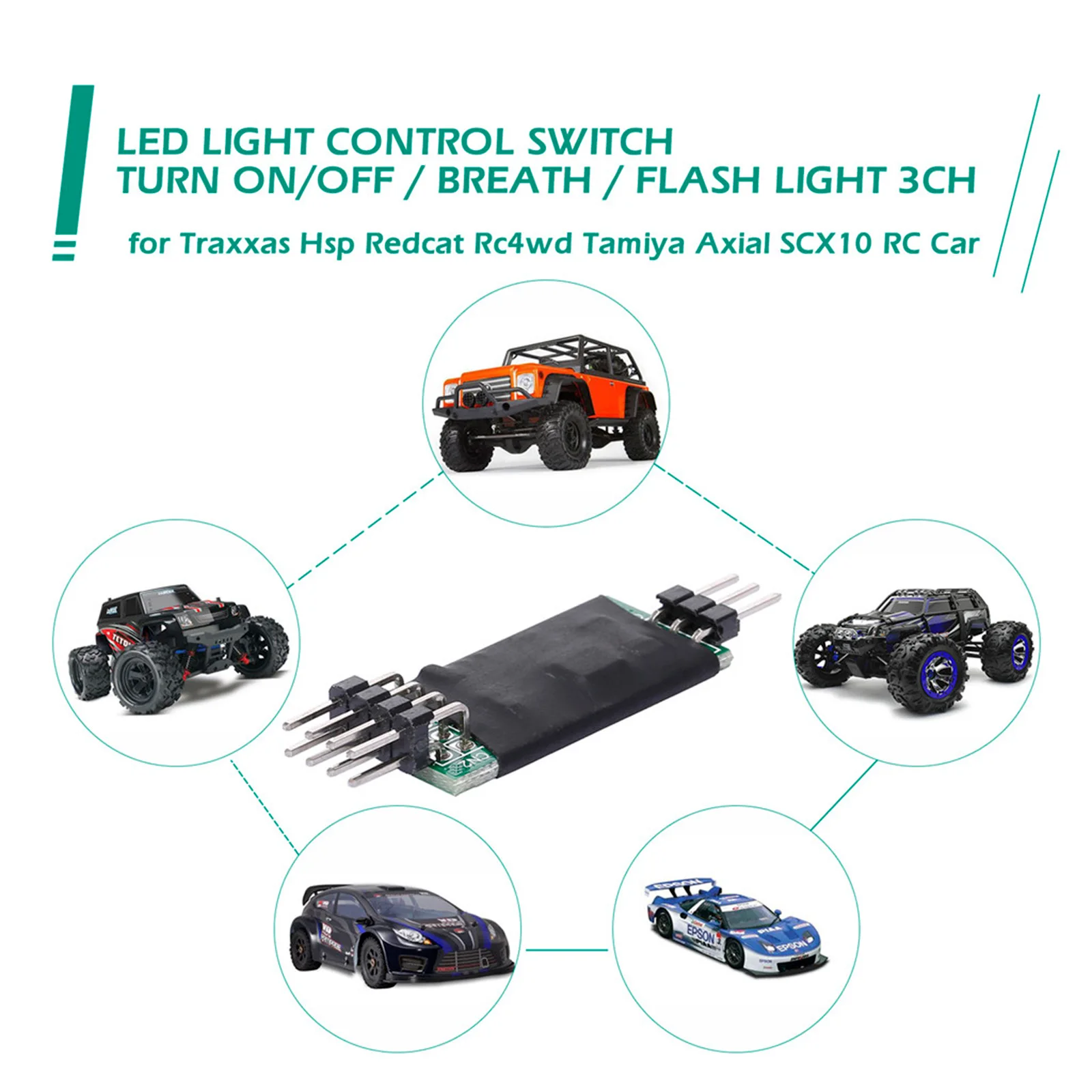 Système de lumière clignotante à 12 Led, pour voiture Rc G.T.Power