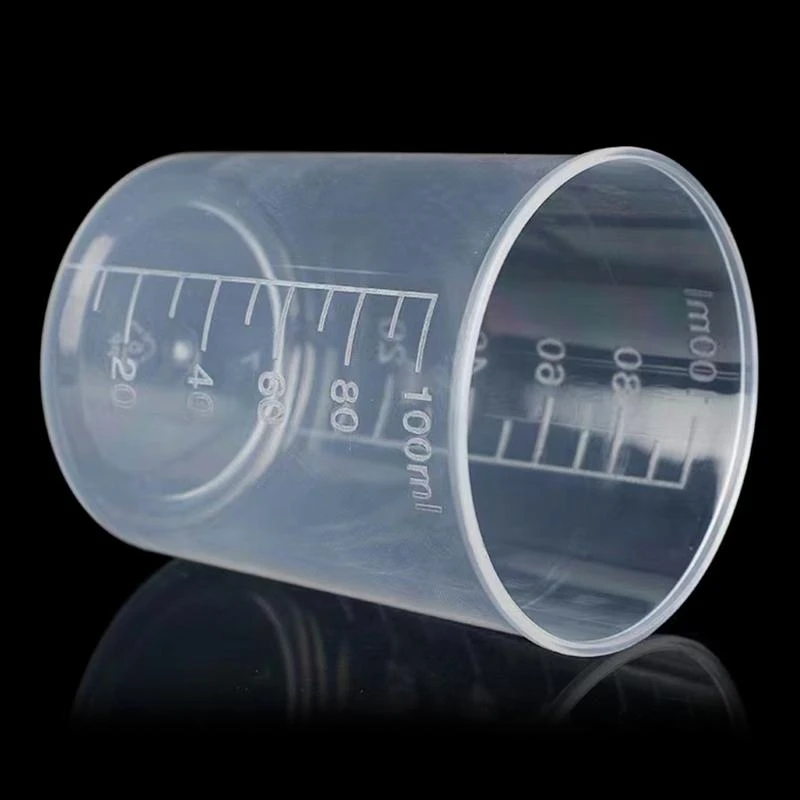 W89C transparente graduado tazas medición Mezcla para cocina epoxi resina pintura 10pcs