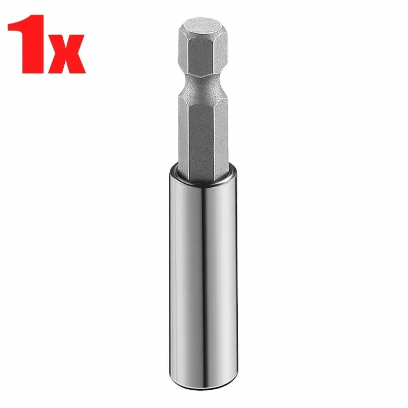 WEELEE 1/4 Zoll Magnetischer Verlängerter Schraubendreher-Kopfhalter-Set mit Sechskantgriff-Adapter für Bohrer- und Schraubendreherköpfe