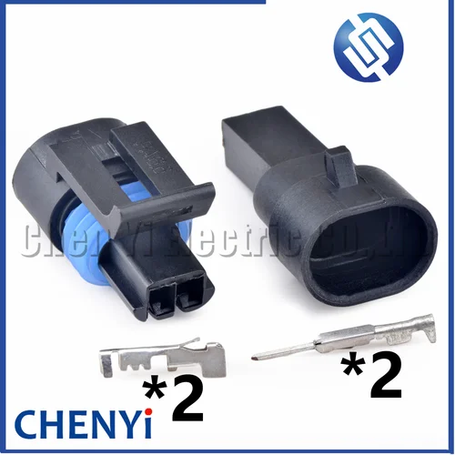 Conector impermeable automático de 2 pines enchufe del sensor de temperatura del refrigerante del motor 12162195 12162193 15326388   Para GM Buick Chevrolet CUMMINS