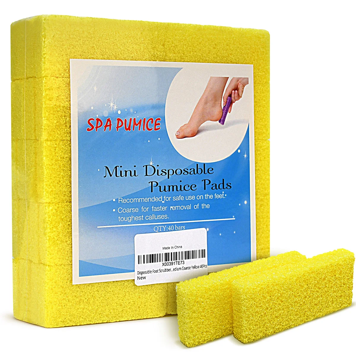 SALVMARY 80 pezzi mini pomice pad piede strumento per la rimozione della pelle morta spugna piede scrub barra pomice