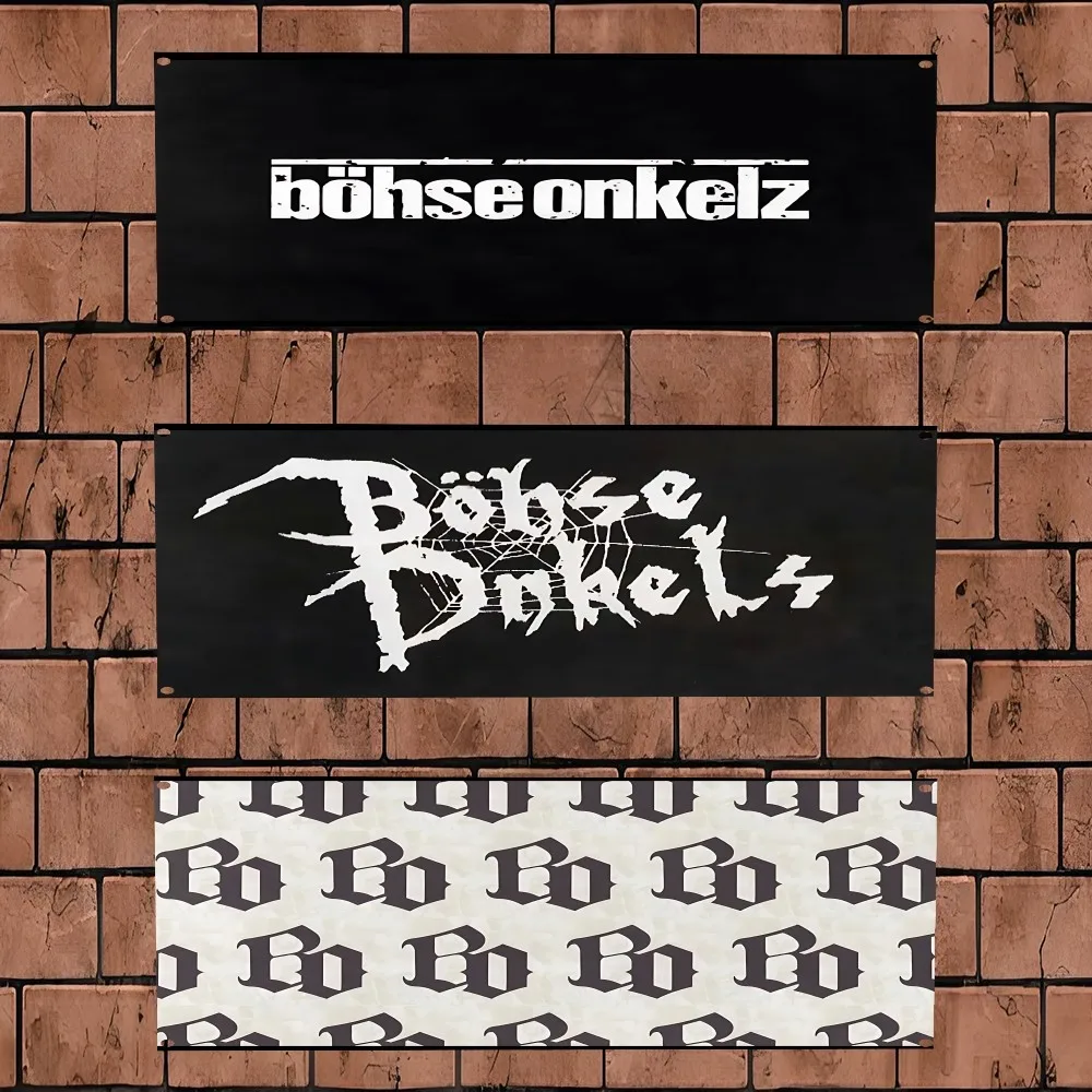 Bohse Onkelz Logo Flagge BANNER Wandteppich Polyester bedruckte Flagge Garage oder Outdoor zur Dekoration
