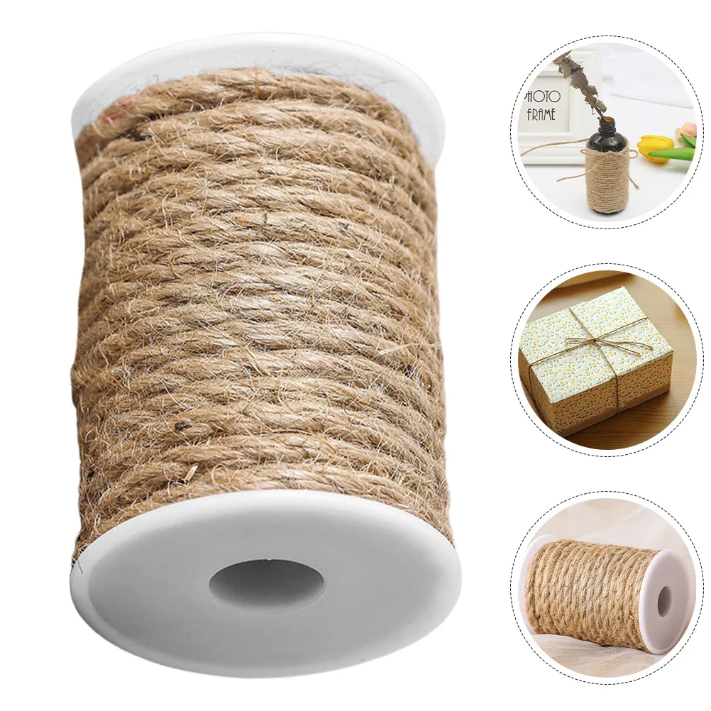 

12Mm Natural Jute Rope Heavy Duty Thick Twine For Crafts Diy Decoration Packaging Garden Binding Material Jute Cord Craft String