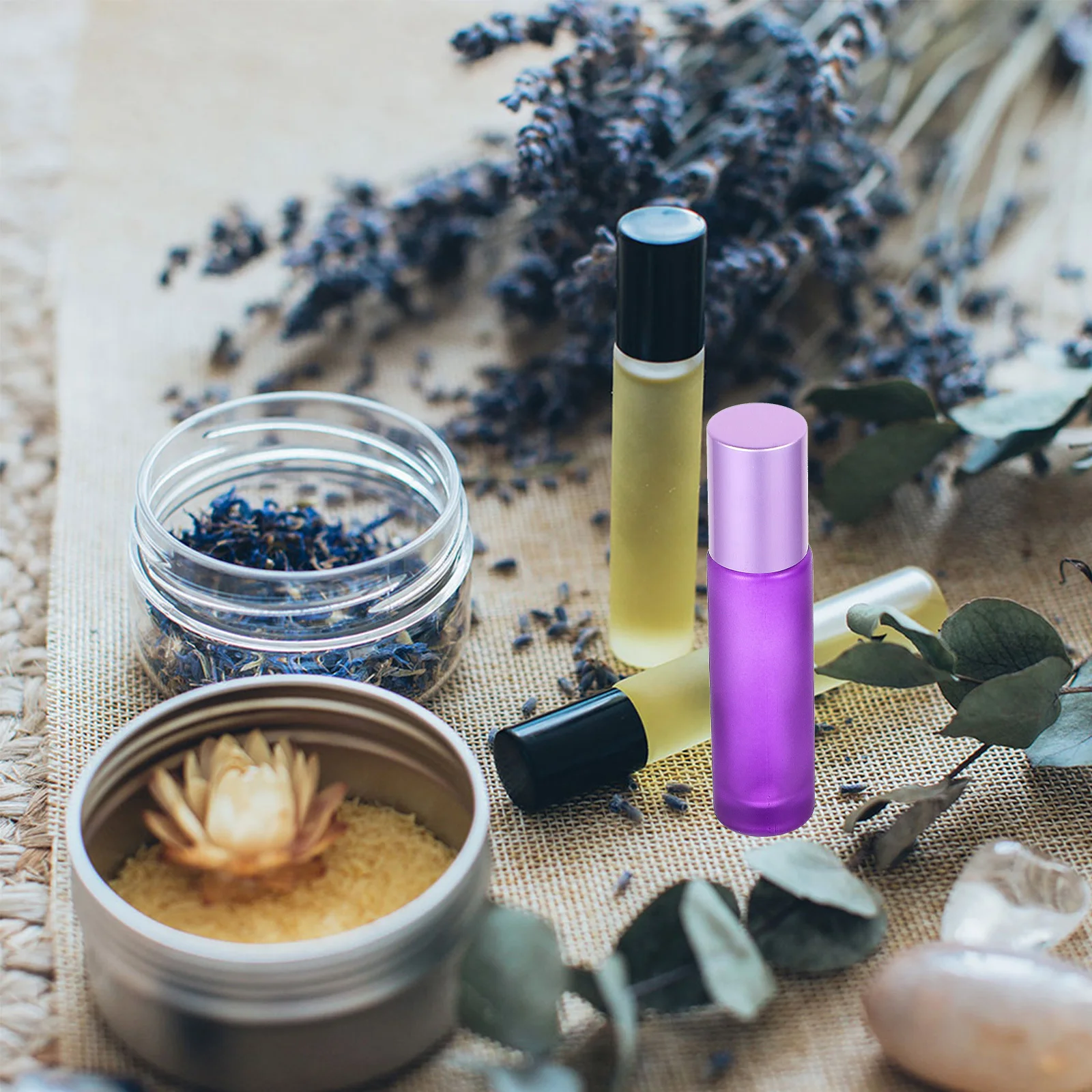 Bottiglie a rullo in vetro da 10 pezzi Bottiglie di olio essenziale riutilizzabili da 10 ml Dispenser vuoto per uso in viaggio con siero profumato