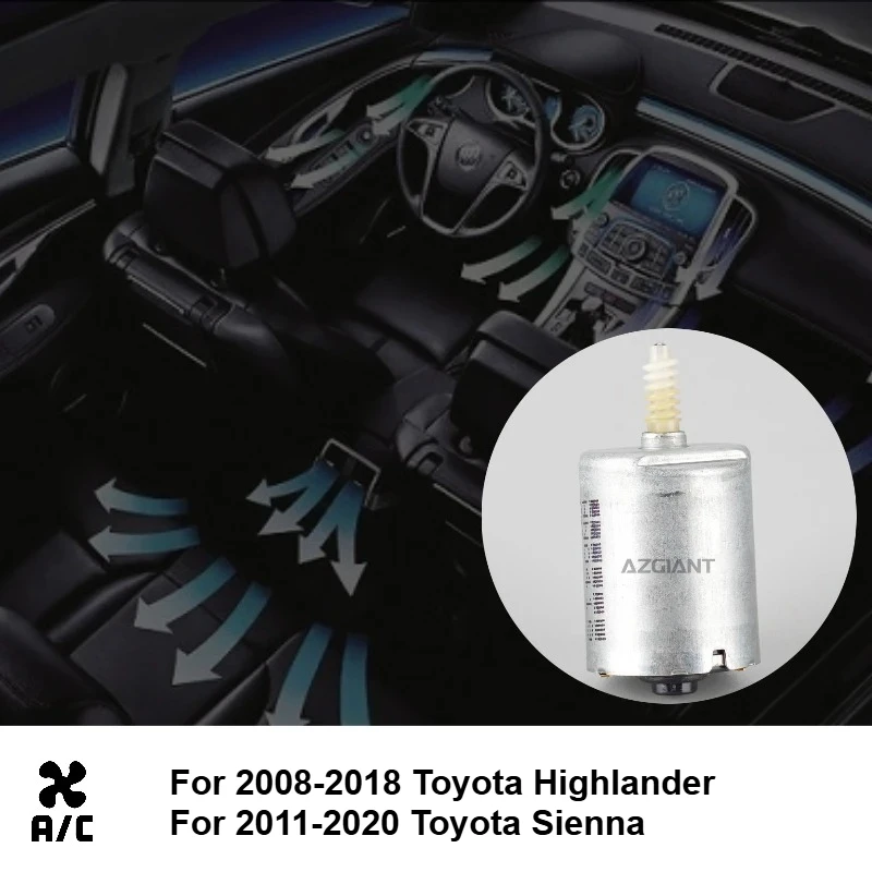 

Электромотор турбинального типа AZGIANT RC370 DC для системы отопления/кондиционирования воздуха (HVAC) автомобиля, привод заслонки для Toyota Highlander Sienna 2008-2018, 063800-0920