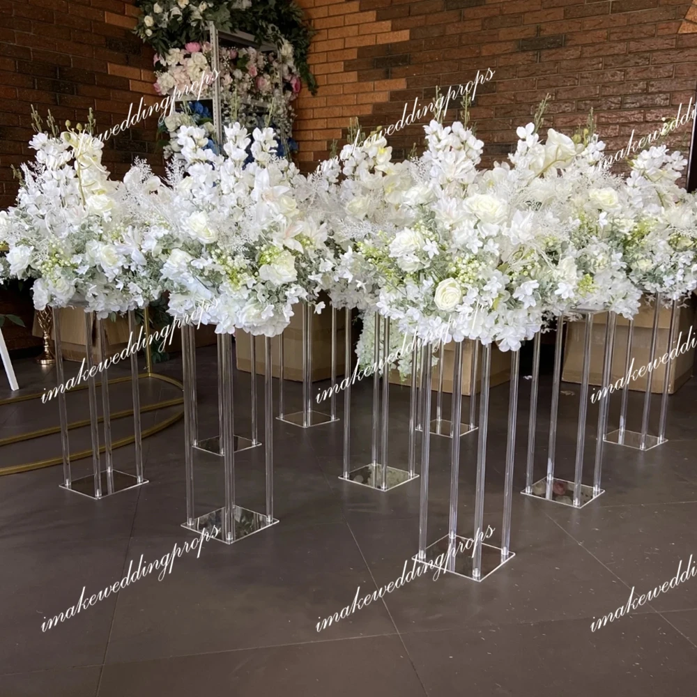wedding table candlestick holder sliver Gold Metal CandleHolder Stand Table backdrop stick Centerpieces
