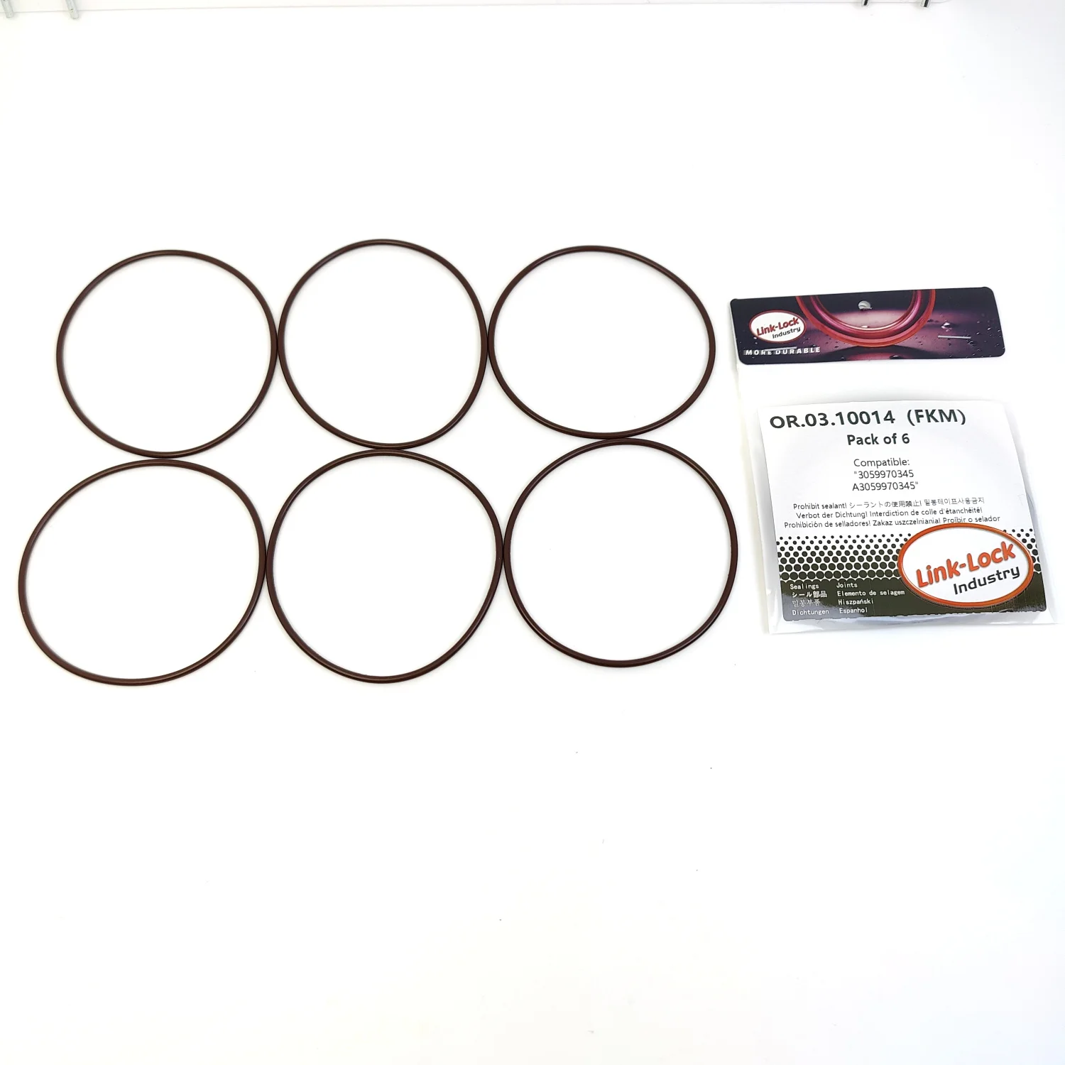 

Комплект уплотнительных колец LINK-LOCK 6 шт. OR.03.10014 FKM Viton для опоры полуоси 3059970345 A3059970345 для Mercedes-Benz
