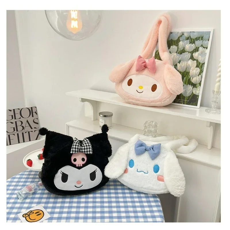 

Sanrio Kuromi Portable Shoulder Bag, Student Daily Travel Plush Backpack, Easy To Carry, Lightweight Children's Christmas Gift