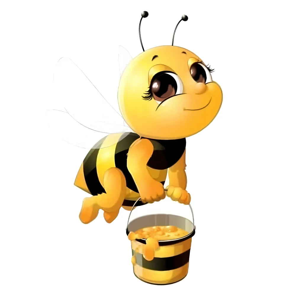 Adorable Honey Bee Eating Honey Creative Decorative Stickers, Suitable for a Variety of Scene Decorations, Such As Cars, Trucks