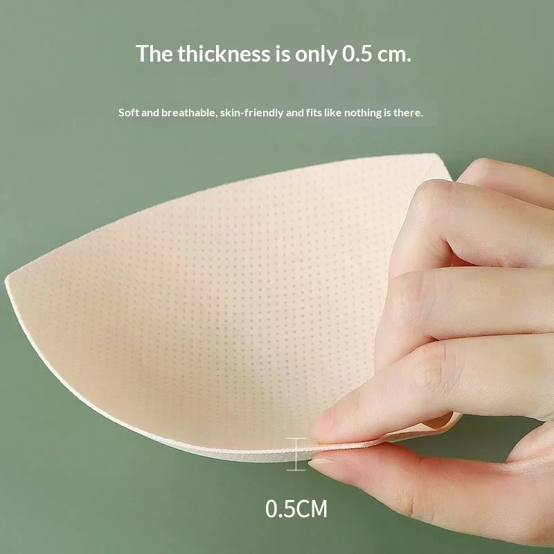 Soft Breathable Bra Insert Pads Triangular Teardrop 4 Sizes For Sports Bras Swimwear