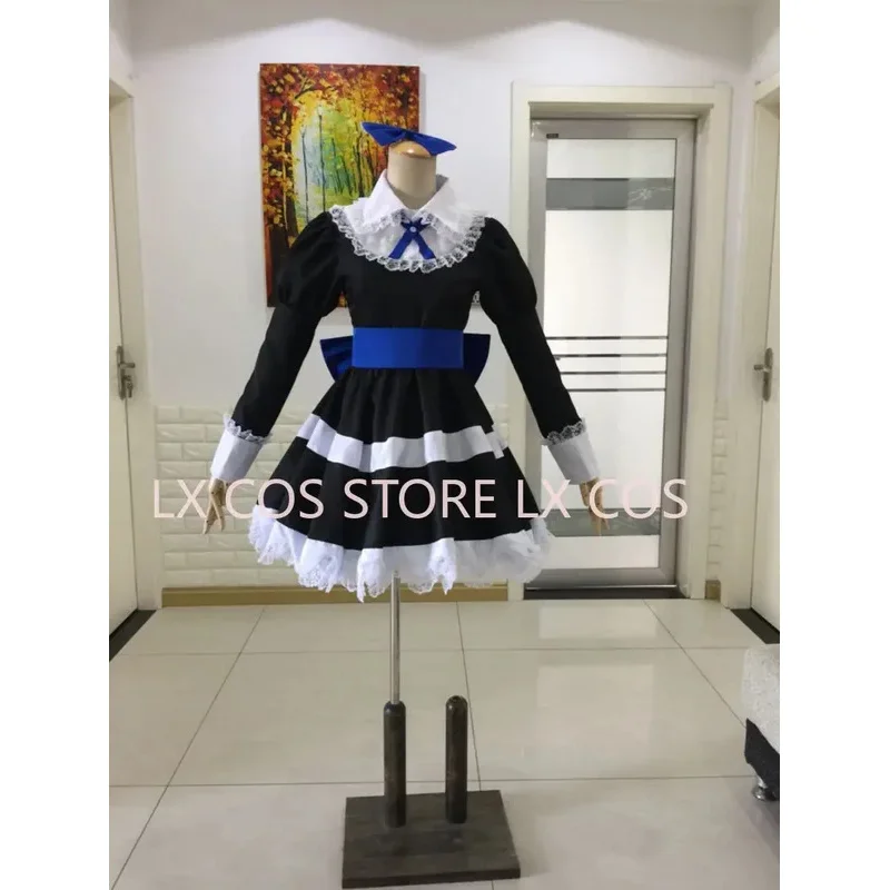 Panty & Stocking with Garterbelt Heroine Anarchy Stocking Black Dress Cosplay Costume women Lolita Maid Suits Custom made