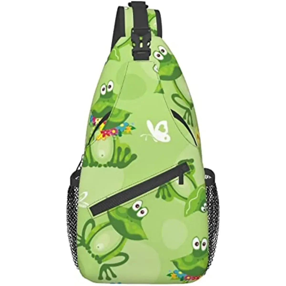 

Funny Frog Pattern Print Sling Backpack For Men And Women Crossbody Chest Bag Travel Hiking Daypack