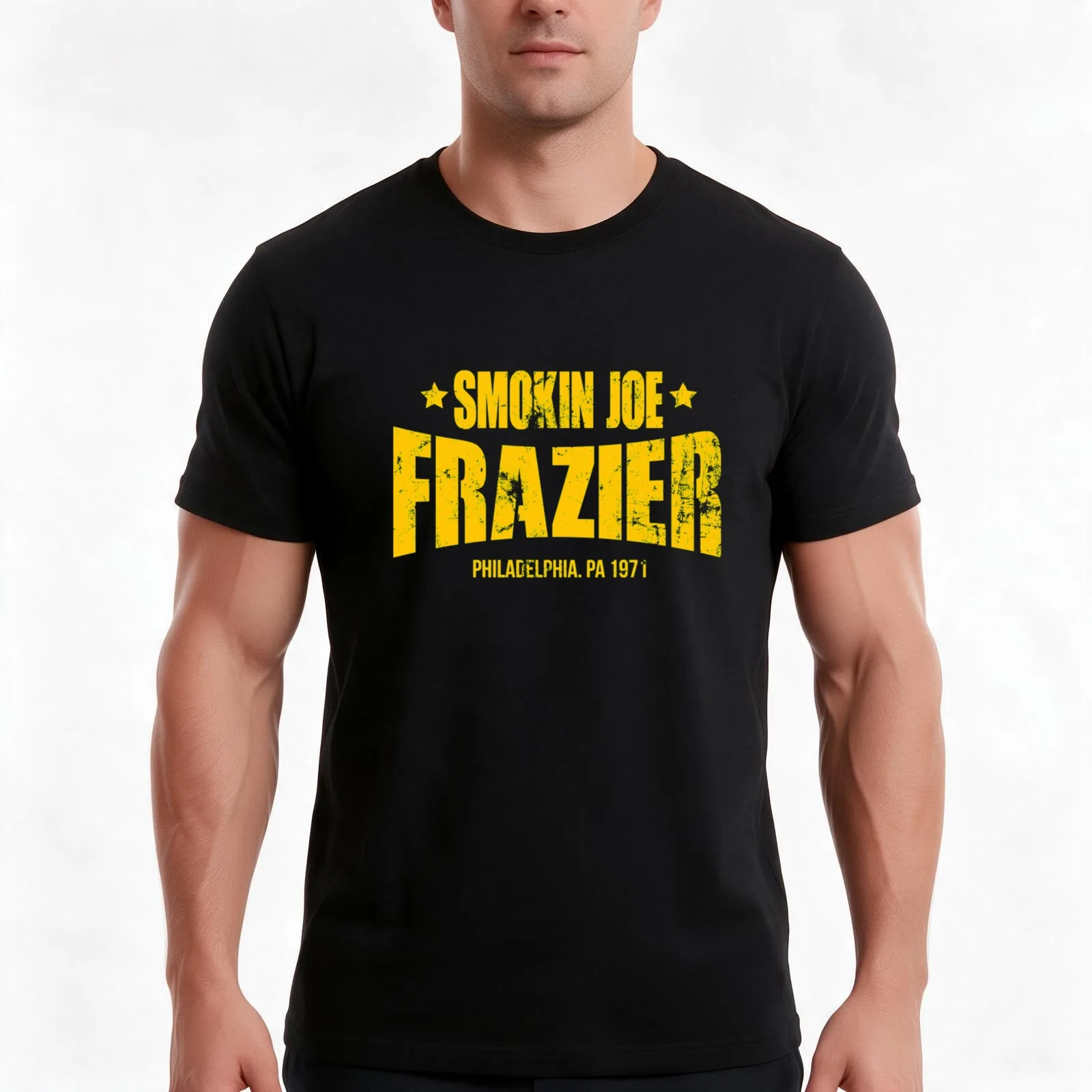 Joe Frazier Boxing legend Smokin T-Shirt, Summer Casual Cotton Tee, Oversized Streetwear Tops, Vintage Graphic Print