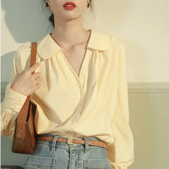 New Shirts Women Spring Autumn Niche French Retro Style Short Style That Exudes Western-style Vibe Worn Outerwear