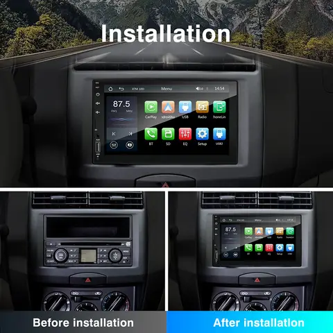 7Inch Carplay Android Auto Player IPS Touch Screen HD Automotive Multimedia Car MP5 Player USB FM Bluetooth TF Card 2 Din Stereo 8 best sales carplay double din - №1