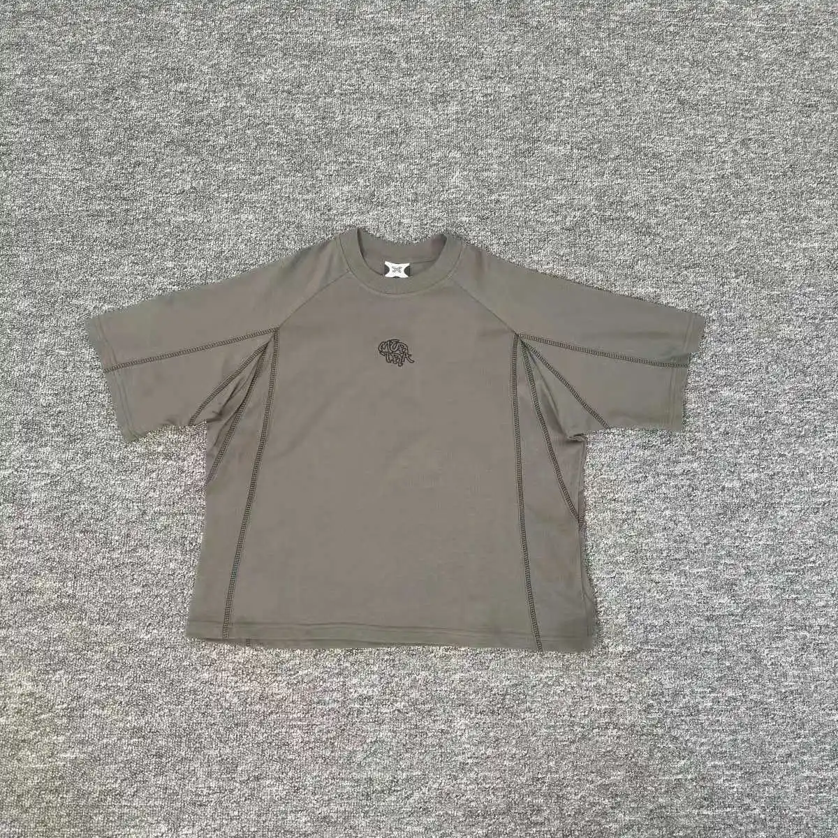 

Mertra Embroidered Letter Logo Hip-Hop Summer Unisex Oversized Short-Sleeve T-Shirt