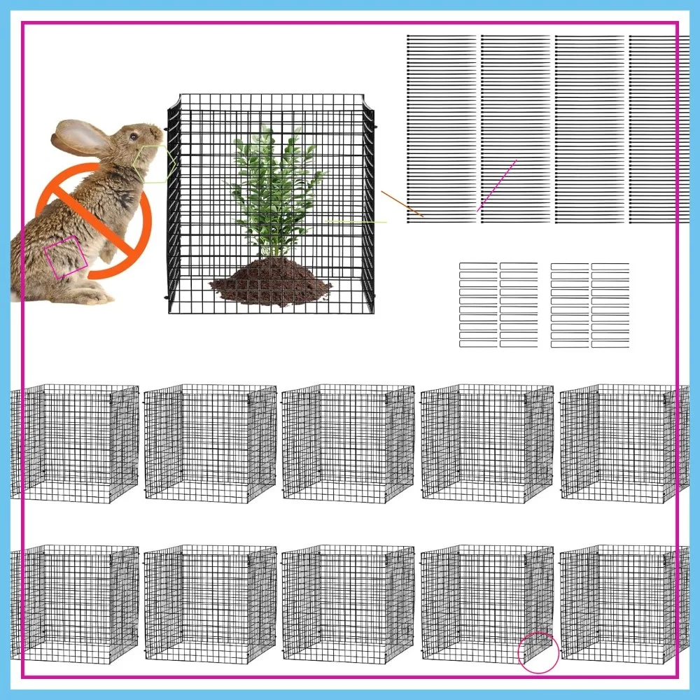 

Набор из 10 защитных сеток для растений 12x12 дюймов, металлические сетчатые корзины для защиты уличных растений, цветов, овощей от животных