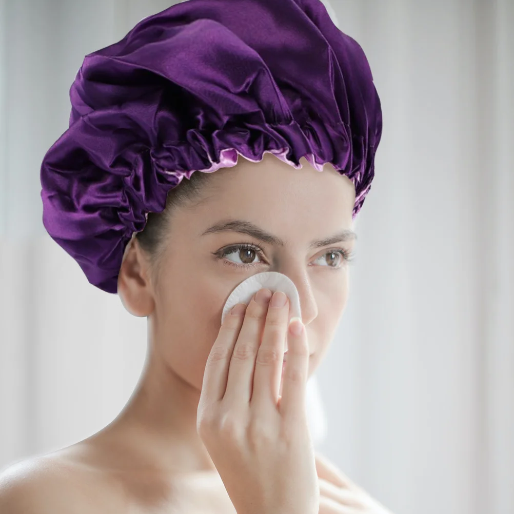 

Bonnet Bright Color Adjustable Sleep Cap For Women Lightweight Night Sleeping Hat Makeup Hair Cap Elastic Head