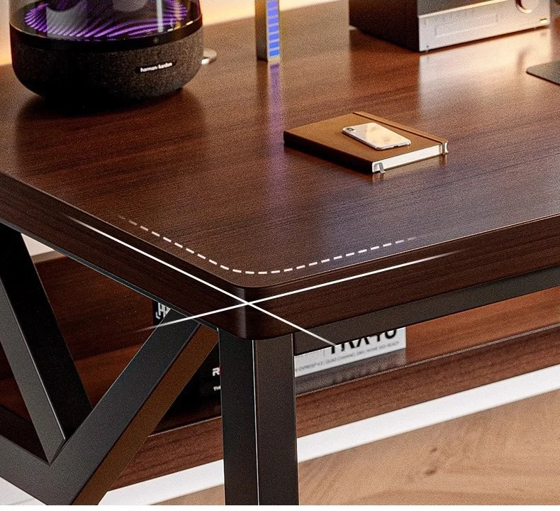 !@Executive Computer Desk Wooden Office Furniture Shelf Executive Desk Wooden Shelf Executive