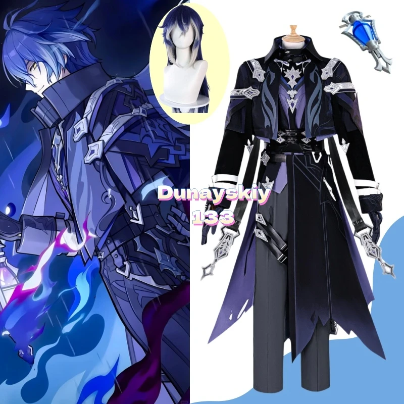 

Flins Genshin Impact Game Cosplay Costume Full Set Wig Shoes Uniform Anime Clothes Halloween Costumes For Women Men