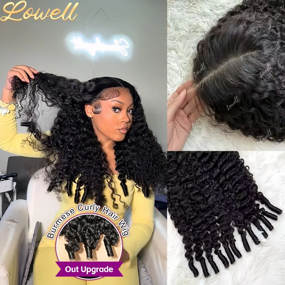 

Парик из натуральных волос с бирманской кудрявой прядью, 13x6 HD, с кружевной передней частью, 30-40 дюймов, плотность 260, 13x4, с глубокой волной и кудрями