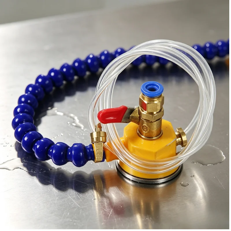 Water Oil Coolant Pipe Hose Cooling Tube for Engraving Machine Tools Universal Water Pipe with Magnet Round Nozzle Coolant Pipes