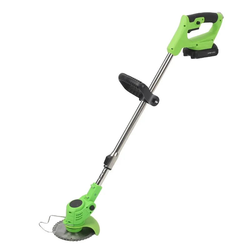 Cordless String Trimmer 2x7500mAh Telescopic Handle Battery Powered Weed Trimmer Lightweight Stainless Steel Plastic