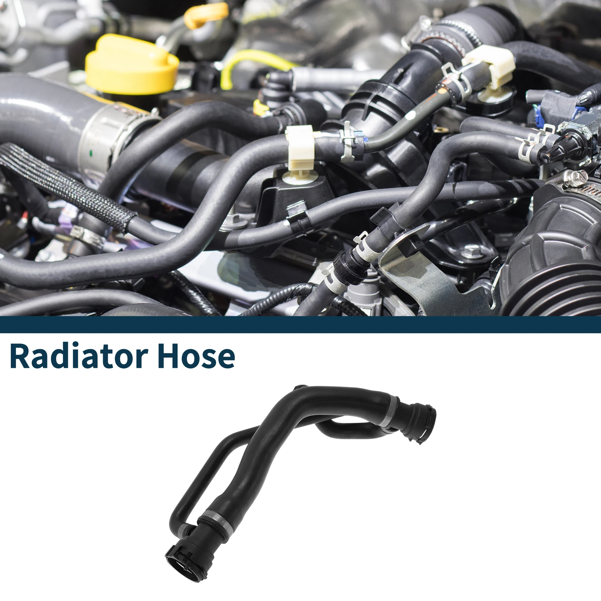 

Motoforti Шланг радиатора Шланг нагревателя Выпускной шланг радиатора для BMW E60 550i 06-10 No 17127534918 Резиновая водопроводная труба Черный 1 шт.