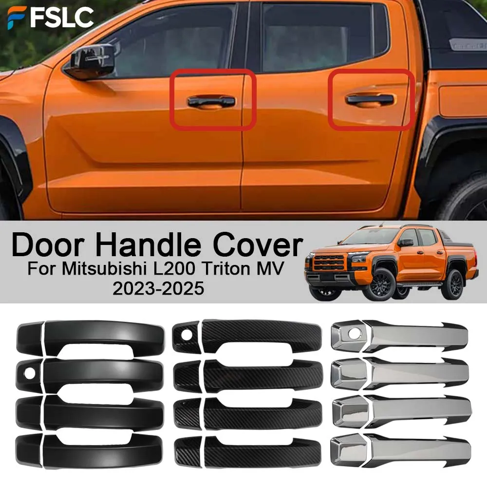 

Car Decoration Door Handle Cover For Mitsubishi L200 Triton MV 2023-2025 Cars Accessories Upgrade Modify A Car