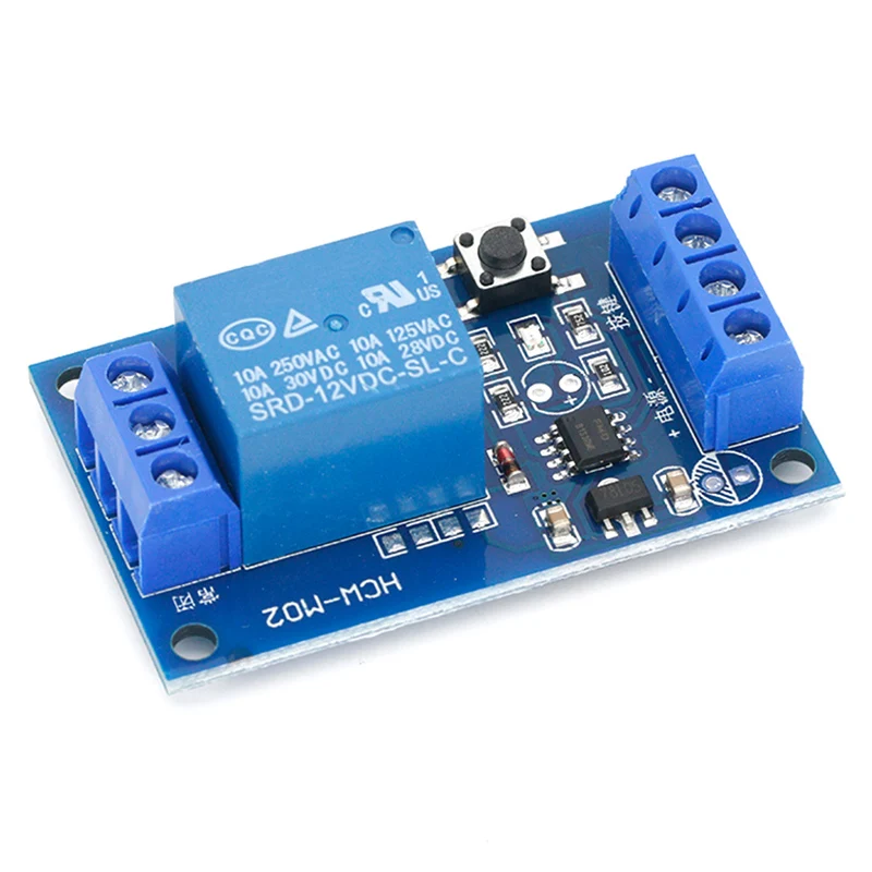 Módulo de relé de chave única, interruptor de modificação do carro, One-Key Start-Stop, controle de microcomputador de chip único de bloqueio automático 5, 12V