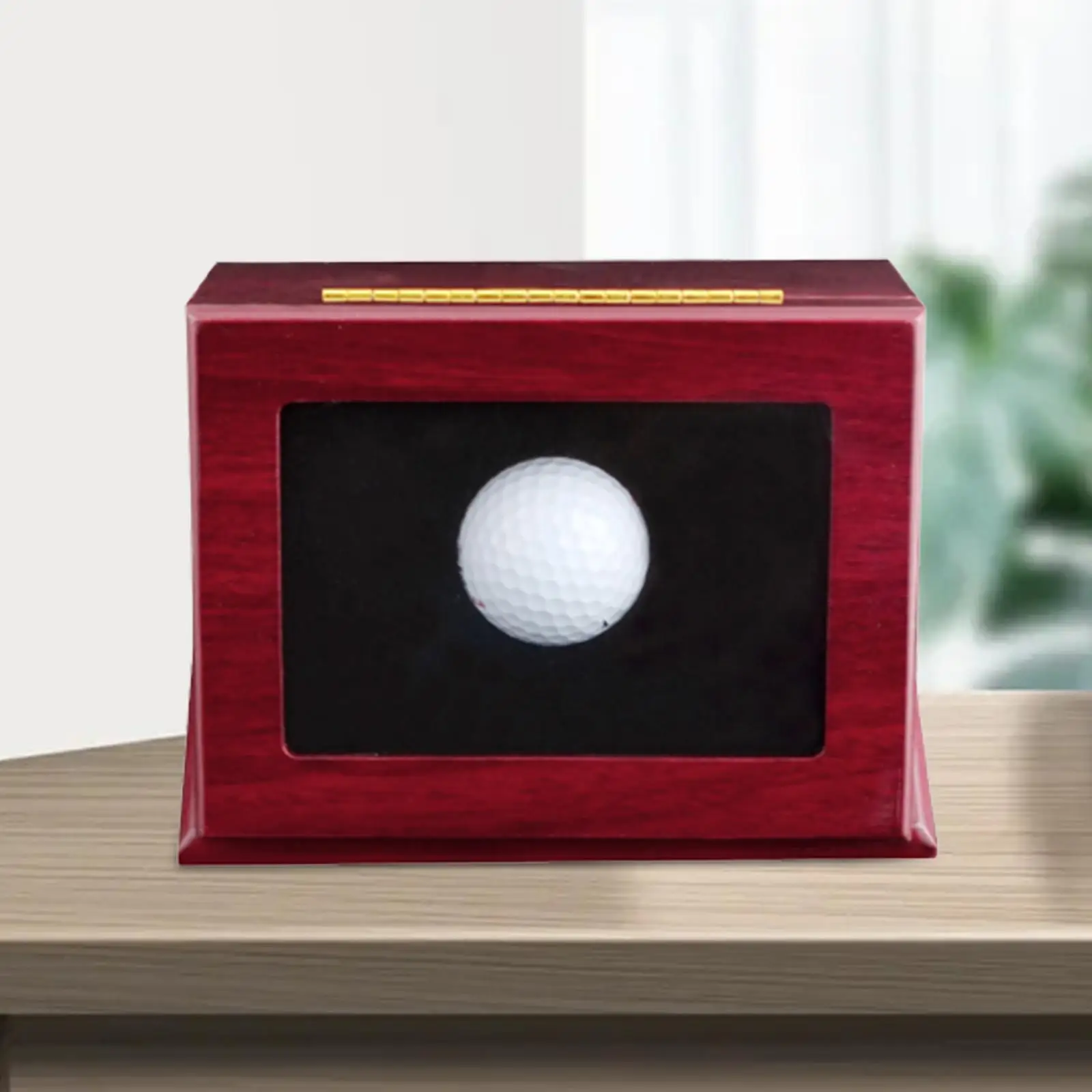 Golf Ball Display Case Wood Decorative Box Trapezoidal Gift for Golf Sports Fans Smooth Surface Collection Golf Ball Storage Box