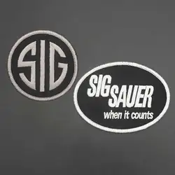 SIG SAUER Tactical Military Morale Patches Embroidery Badge with Hook Backing for Backpack Jackets Hat Decoration